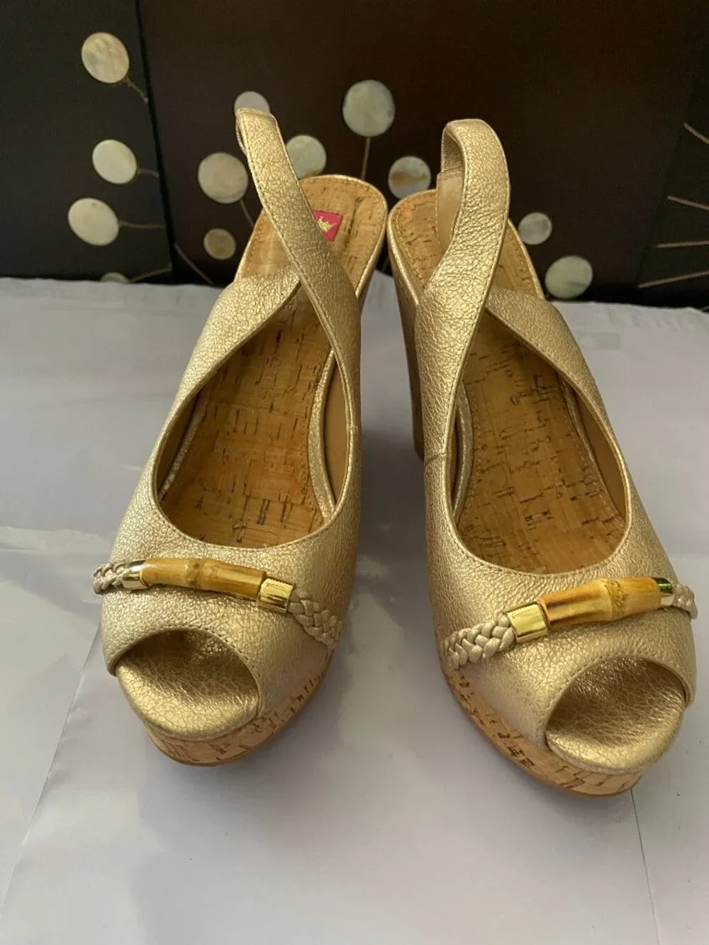 Elaine Turner Harper Open Toe Wedge